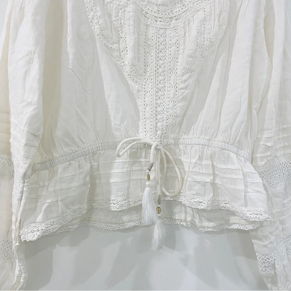 Marea 100% cotton Victorian blouse in off-white - Picture 12 of 14